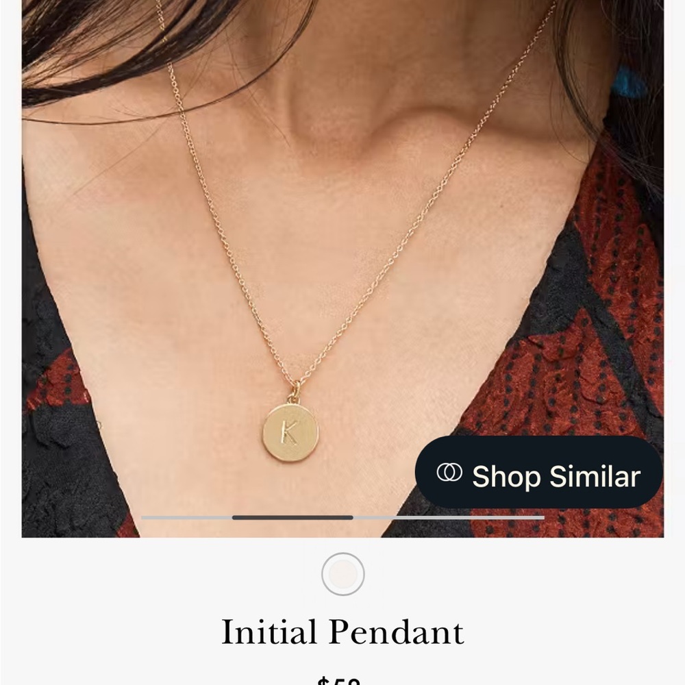 Kate Spade Gold 'K' Pendant Necklace